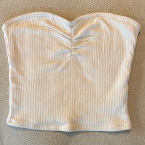 Hollister White Strapless Crop Top